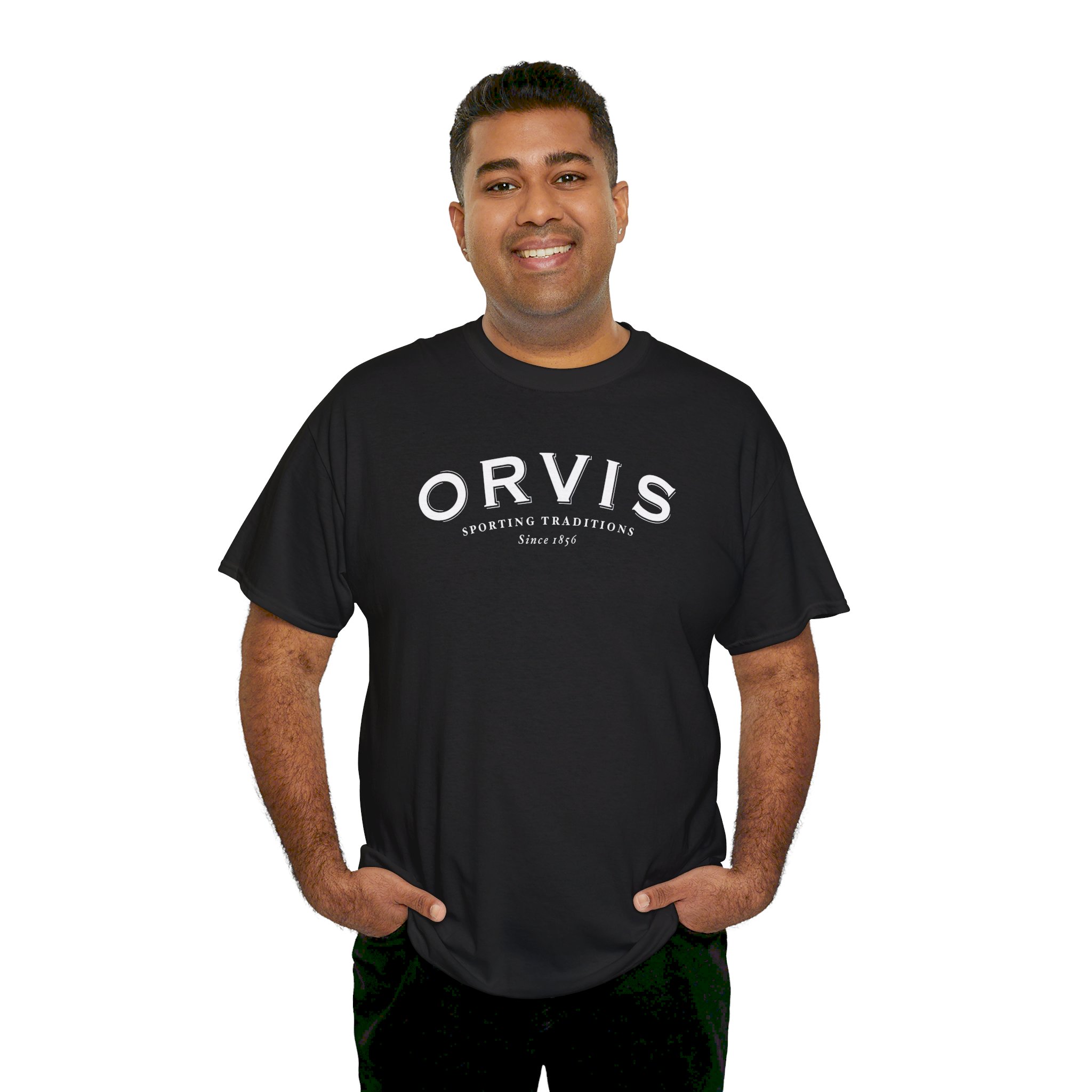 Orvis Logo T-shirt Unisex Heavy Cotton Tee - Image 18