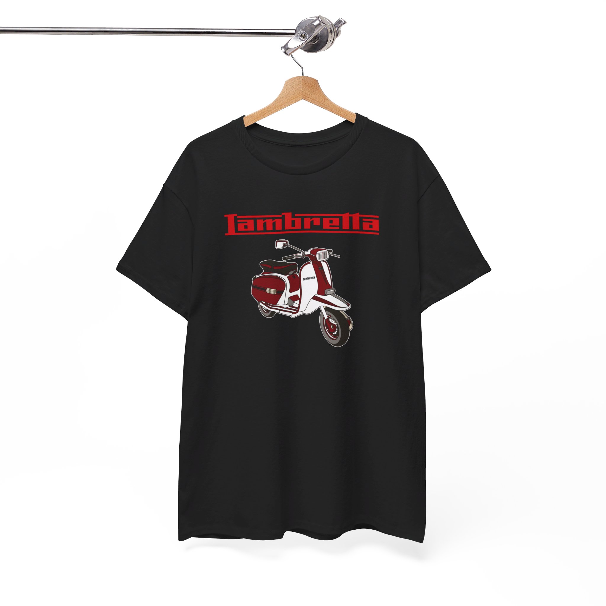 Lambretta Vespa logo scooter motorcycle Unisex Heavy Cotton Tee T-shirt - Image 8