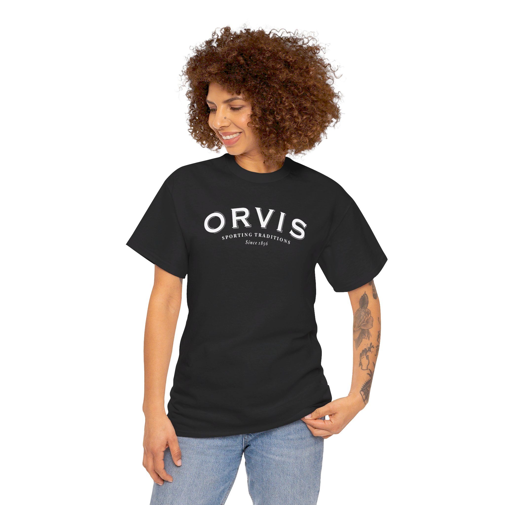Orvis Logo T-shirt Unisex Heavy Cotton Tee - Image 12