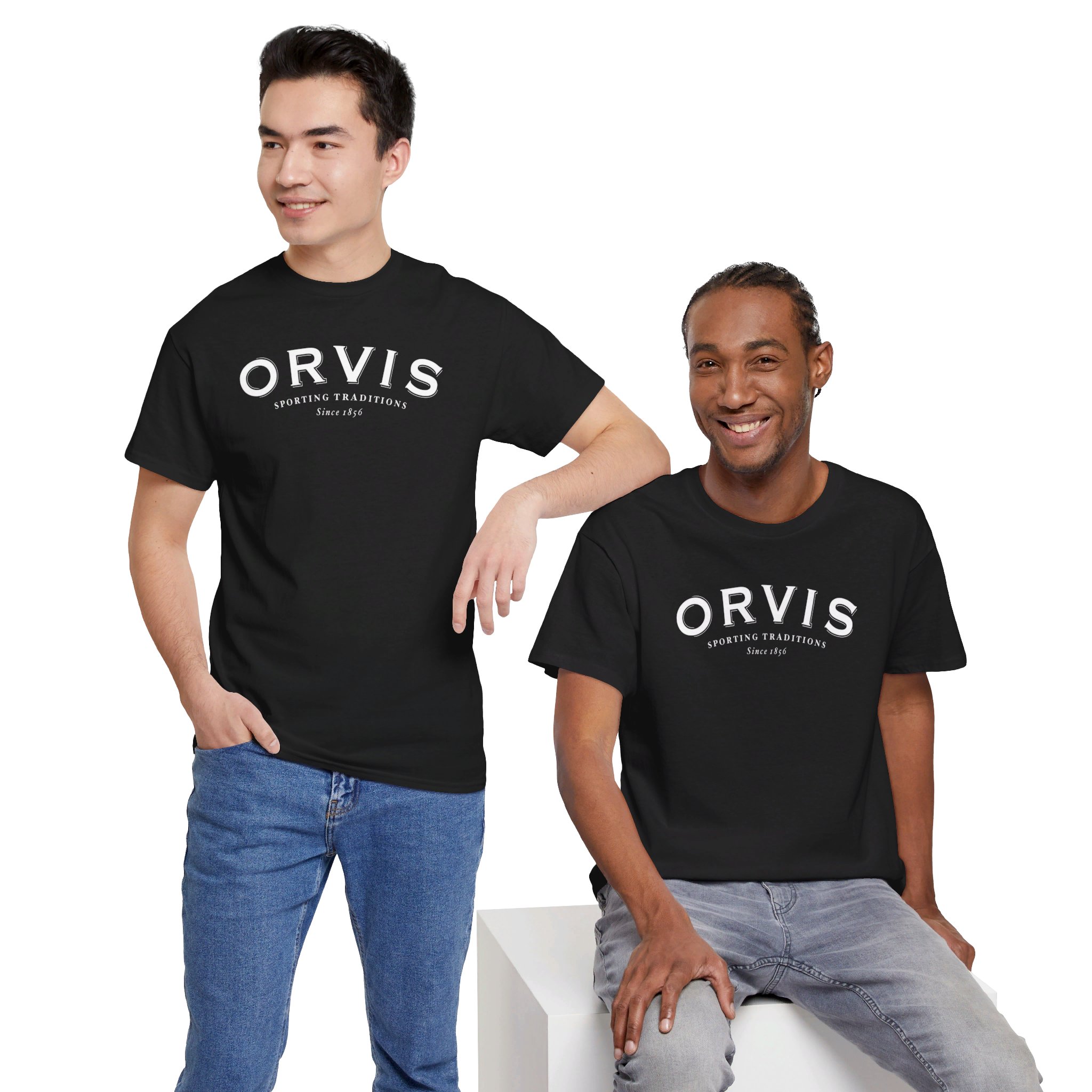 Orvis Logo T-shirt Unisex Heavy Cotton Tee - Image 26