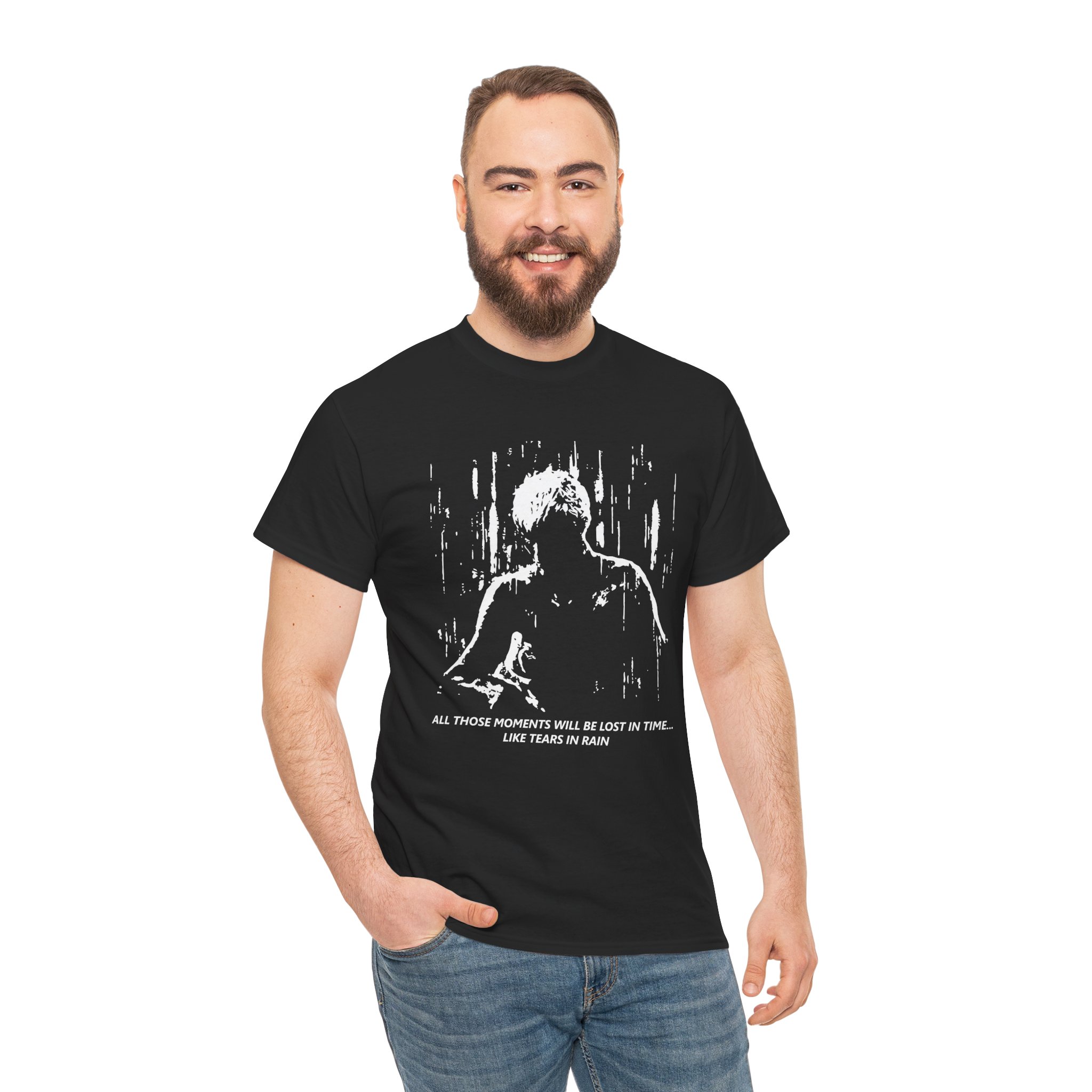 All Those Moments Will Be Lost In Time Like Tears In The Rain Unisex Heavy Cotton Tee - Image 14