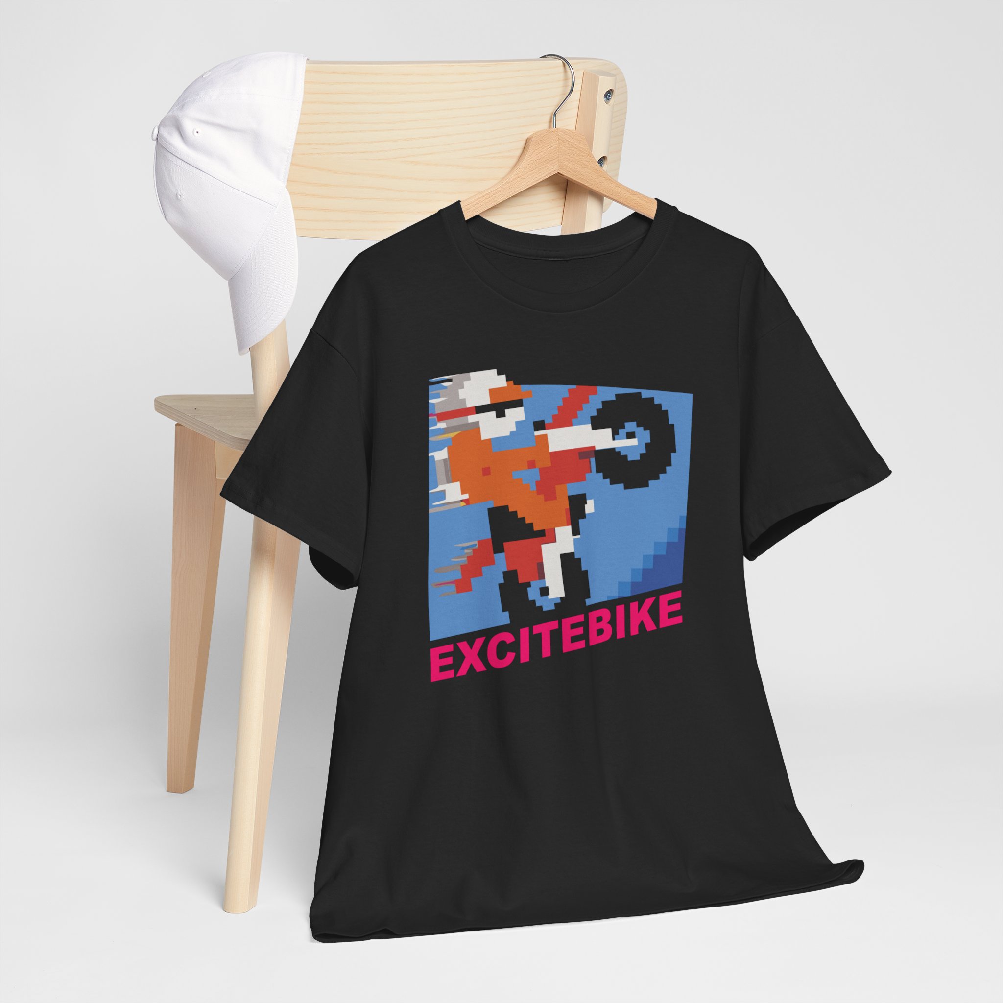 Excitebike Game NES Classic Unisex Heavy Cotton Tee - Image 9