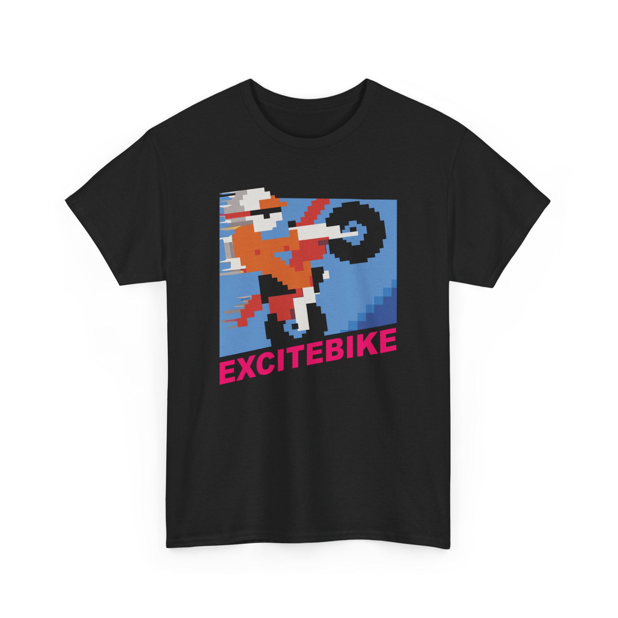 Excitebike Game NES Classic Unisex Heavy Cotton Tee - Image 4