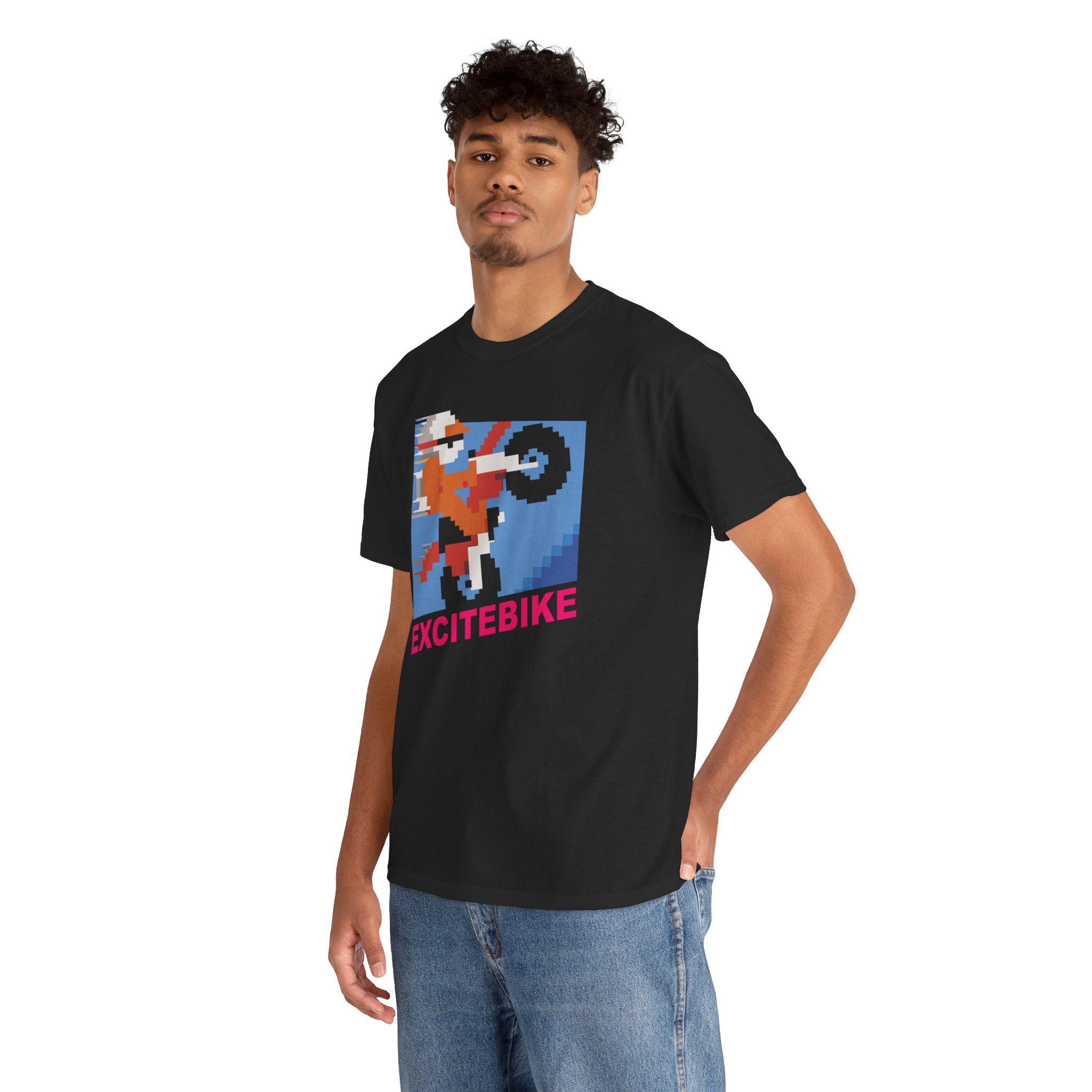 Excitebike Game NES Classic Unisex Heavy Cotton Tee - Image 15