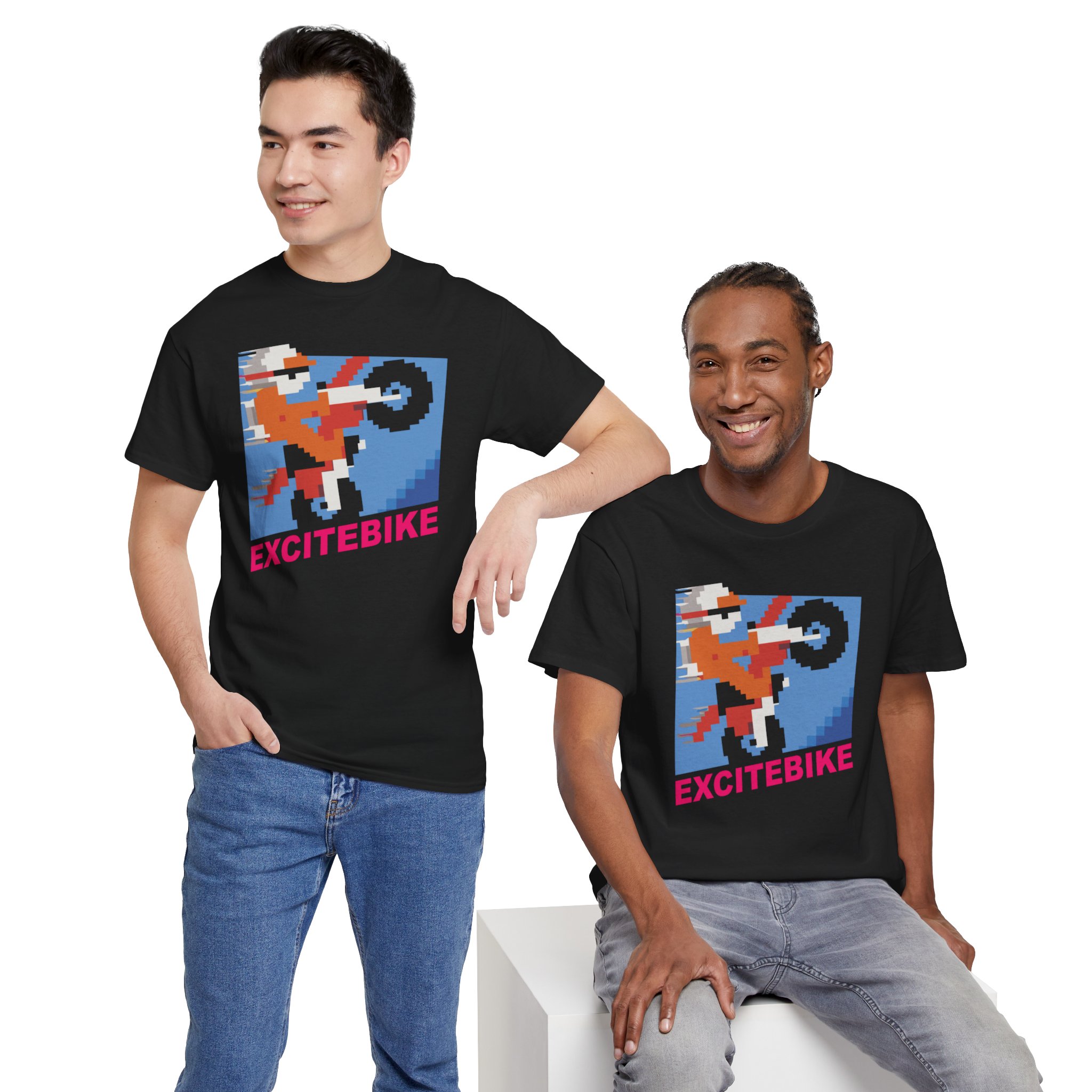 Excitebike Game NES Classic Unisex Heavy Cotton Tee - Image 26