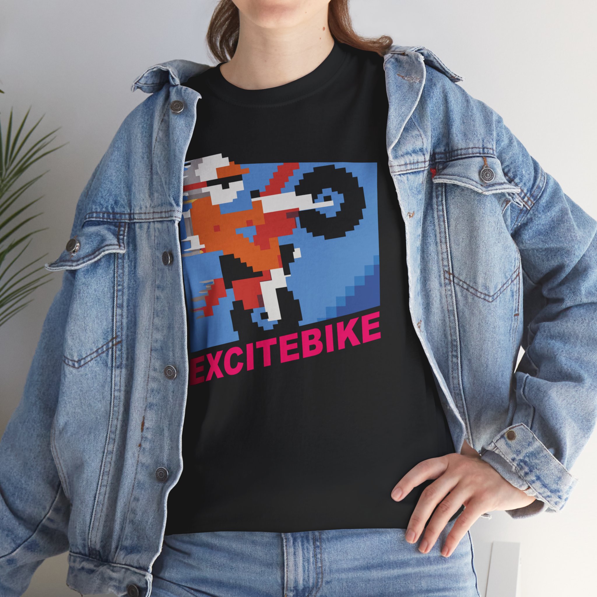 Excitebike Game NES Classic Unisex Heavy Cotton Tee - Image 24
