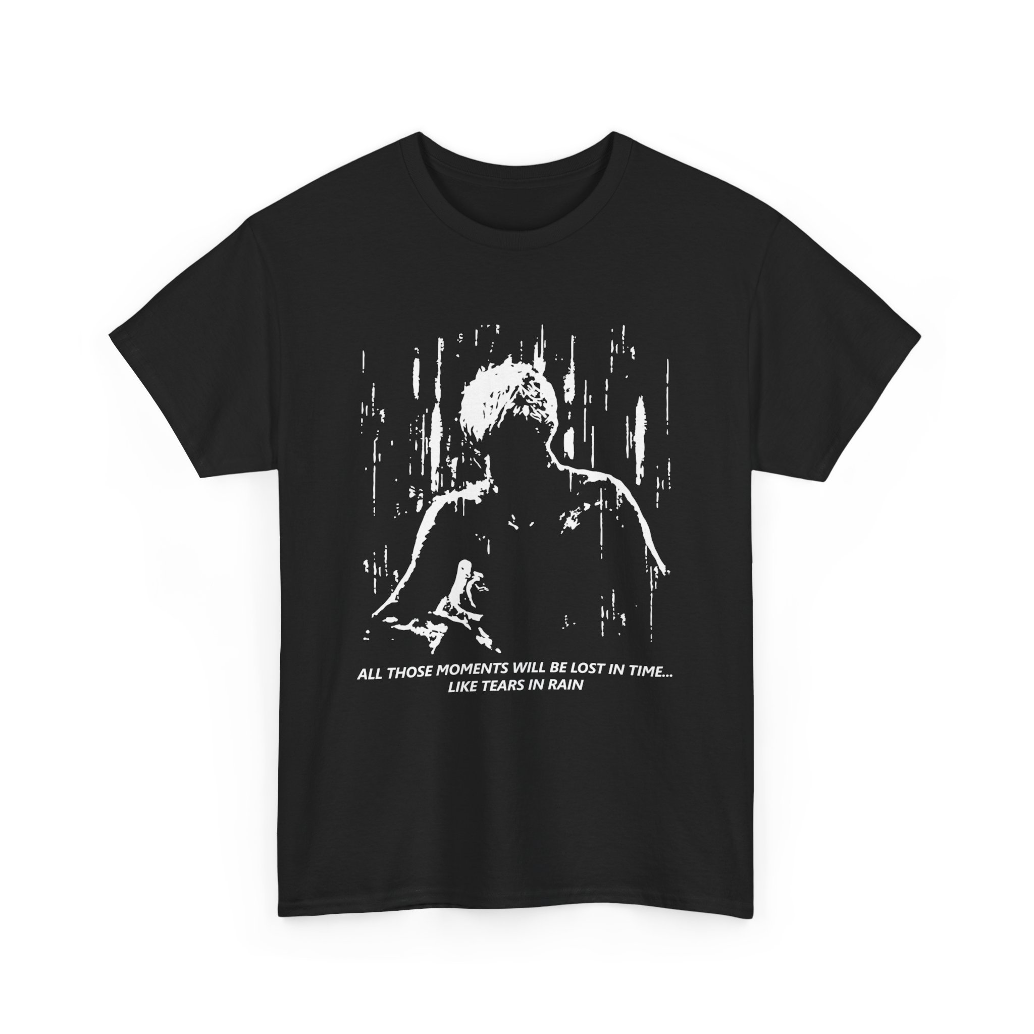 All Those Moments Will Be Lost In Time Like Tears In The Rain Unisex Heavy Cotton Tee - Image 4