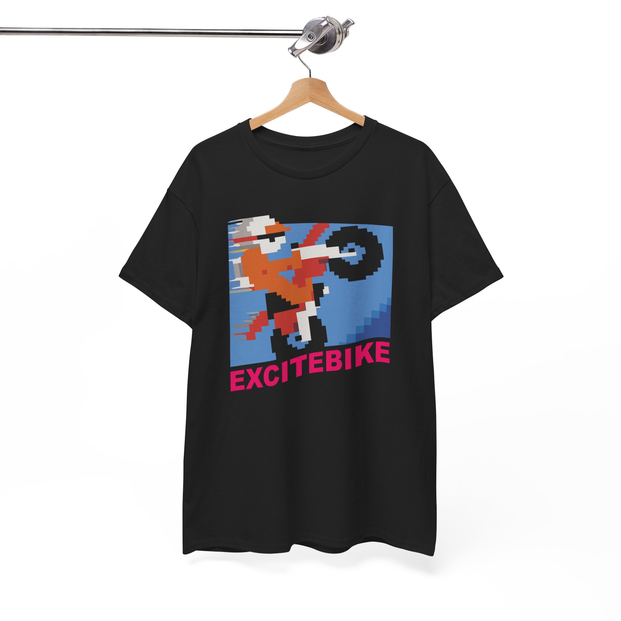 Excitebike Game NES Classic Unisex Heavy Cotton Tee - Image 8
