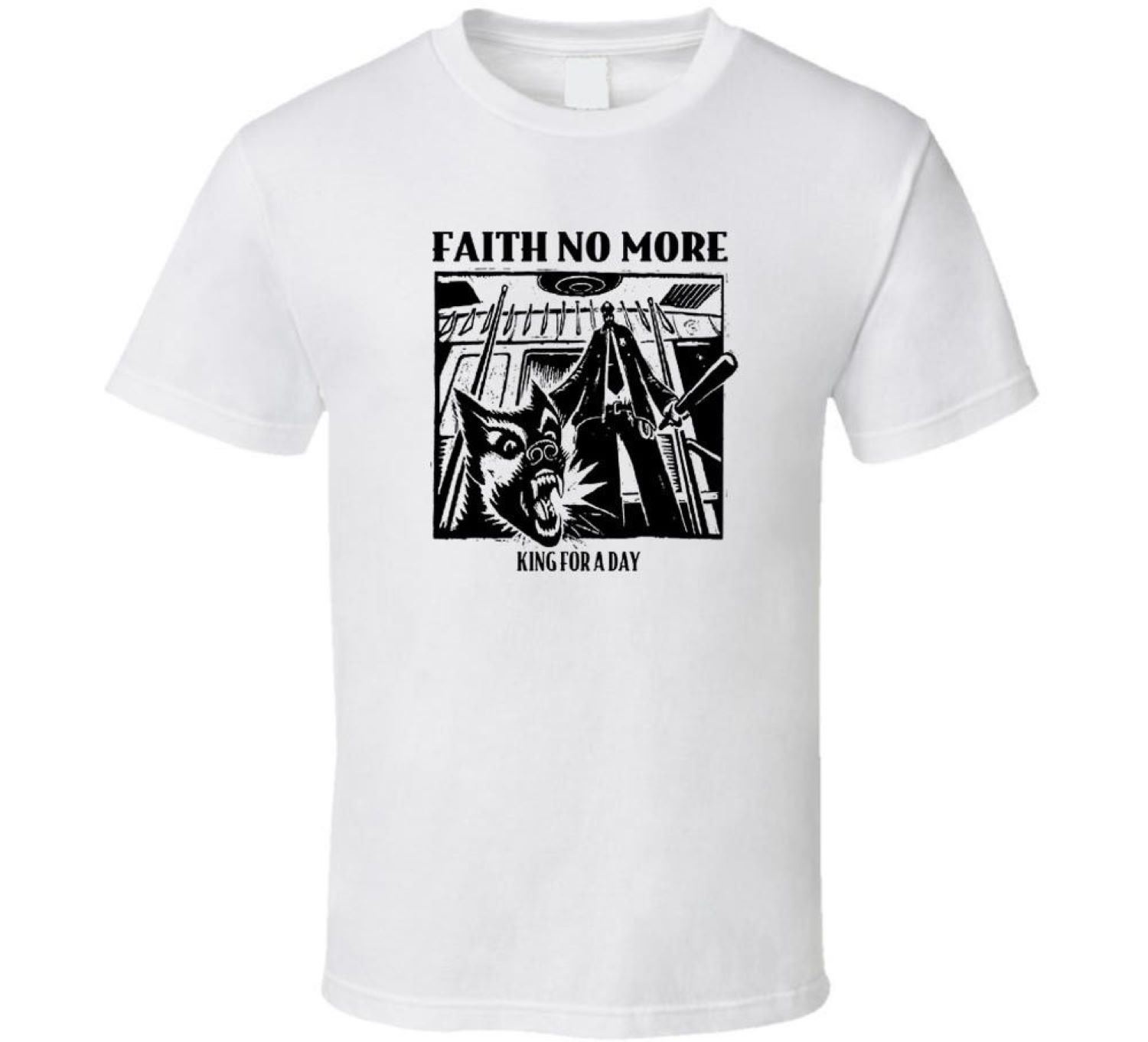 FAITH NO MORE - KING FOR A DAY, FOOL FOR A LIFETIME White T-Shirt Tee
