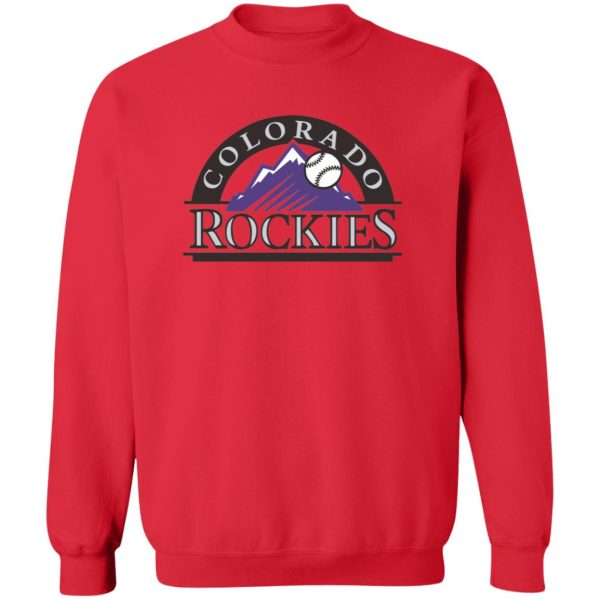 Colorado Rockies Baseball  Unisex Sizing Blend Material Gildan Crewneck Pullover Sweatshirt - Image 6