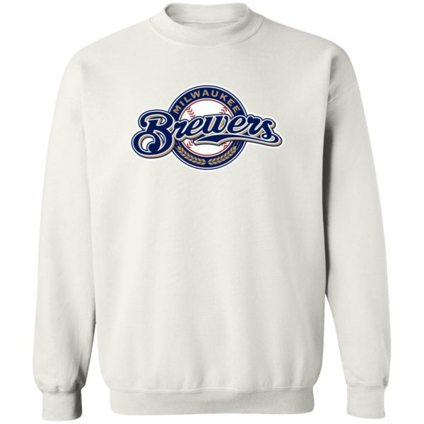 Milwaukee Brewers Baseball Unisex Sizing Blend Material Gildan Crewneck Pullover Sweatshirt - Image 3