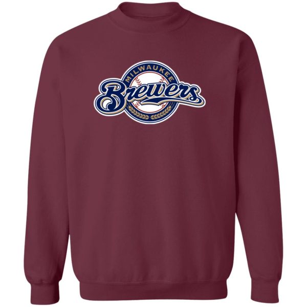 Milwaukee Brewers Baseball Unisex Sizing Blend Material Gildan Crewneck Pullover Sweatshirt - Image 5