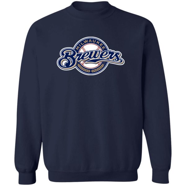 Milwaukee Brewers Baseball Unisex Sizing Blend Material Gildan Crewneck Pullover Sweatshirt - Image 6