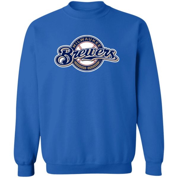 Milwaukee Brewers Baseball Unisex Sizing Blend Material Gildan Crewneck Pullover Sweatshirt - Image 9