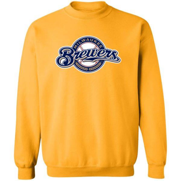 Milwaukee Brewers Baseball Unisex Sizing Blend Material Gildan Crewneck Pullover Sweatshirt - Image 10