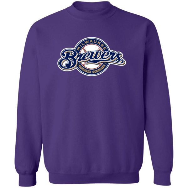 Milwaukee Brewers Baseball Unisex Sizing Blend Material Gildan Crewneck Pullover Sweatshirt - Image 11