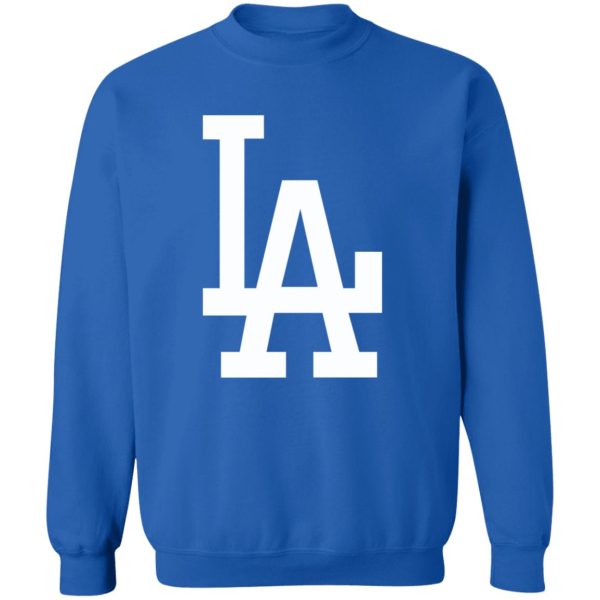 Los Angeles Dodgers Baseball Unisex Sizing Blend Material Gildan Crewneck Pullover Sweatshirt - Image 4