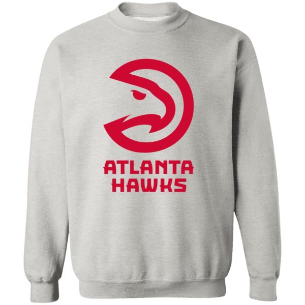 Atlanta Hawks Basketball Unisex Sizing Blend Material Gildan Crewneck Pullover Sweatshirt