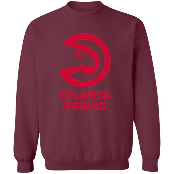 Atlanta Hawks Basketball Unisex Sizing Blend Material Gildan Crewneck Pullover Sweatshirt - Image 5