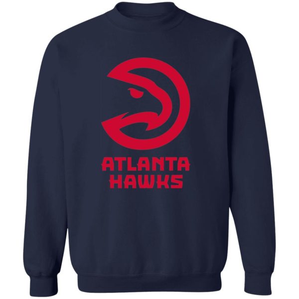 Atlanta Hawks Basketball Unisex Sizing Blend Material Gildan Crewneck Pullover Sweatshirt - Image 6