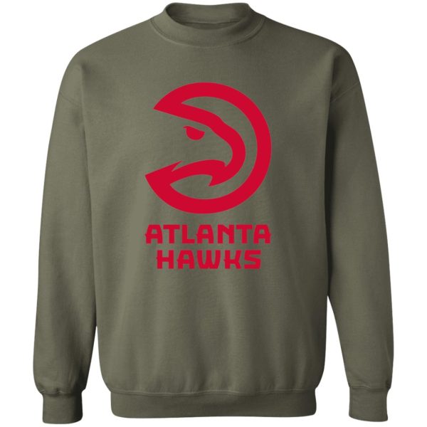 Atlanta Hawks Basketball Unisex Sizing Blend Material Gildan Crewneck Pullover Sweatshirt - Image 7