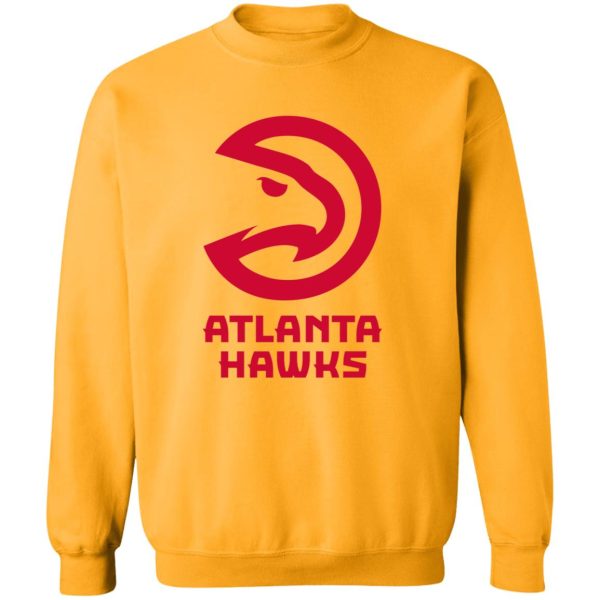 Atlanta Hawks Basketball Unisex Sizing Blend Material Gildan Crewneck Pullover Sweatshirt - Image 10