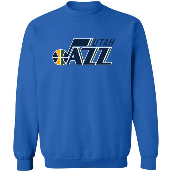 Utah Jazz Basketball Unisex Sizing Blend Material Crewneck Pullover Sweatshirt - Image 9