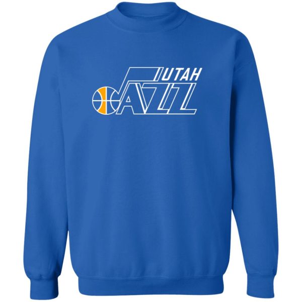 Utah Jazz Basketball Unisex Sizing Blend Material Crewneck Pullover Sweatshirt - Image 4