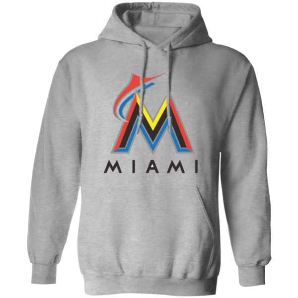 Miami Marlins Baseball  Unisex Sizing Blend Material Pullover Hoodie - Image 2