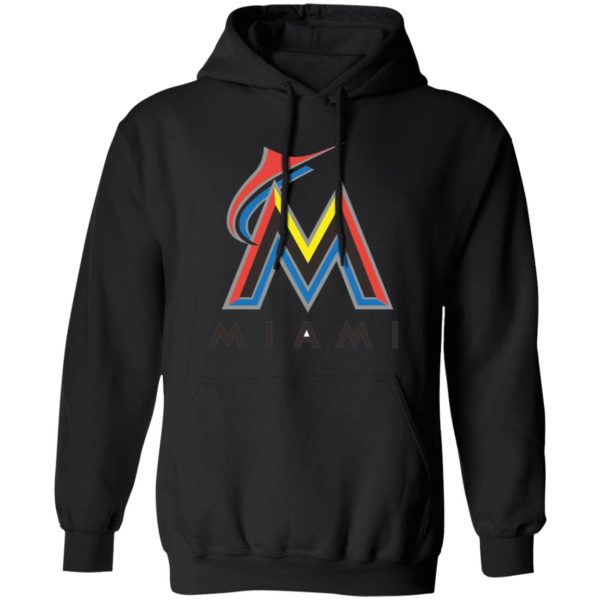 Miami Marlins Baseball  Unisex Sizing Blend Material Pullover Hoodie - Image 4