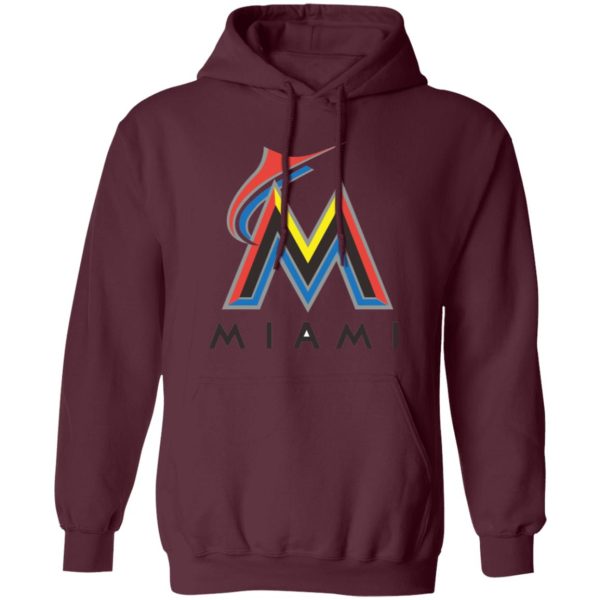 Miami Marlins Baseball  Unisex Sizing Blend Material Pullover Hoodie - Image 8