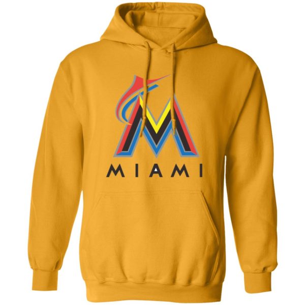 Miami Marlins Baseball  Unisex Sizing Blend Material Pullover Hoodie - Image 6