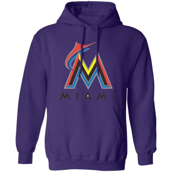 Miami Marlins Baseball  Unisex Sizing Blend Material Pullover Hoodie - Image 11