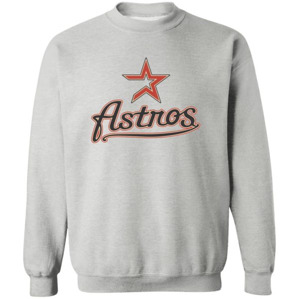 Houston Astros Baseball  Unisex Sizing Blend Material Crewneck Pullover Sweatshirt