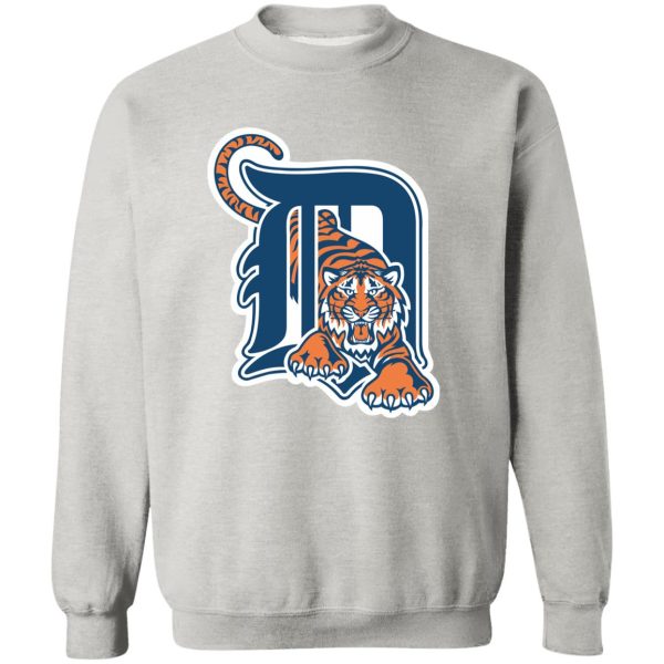 Detroit Tigers Baseball  Unisex Sizing Blend Material Crewneck Pullover Sweatshirt