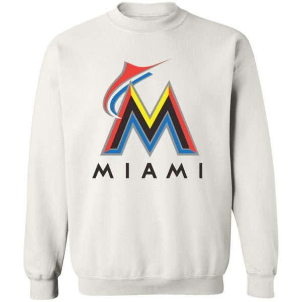 Miami Marlins Baseball  Unisex Sizing Blend Material Crewneck Pullover Sweatshirt - Image 3