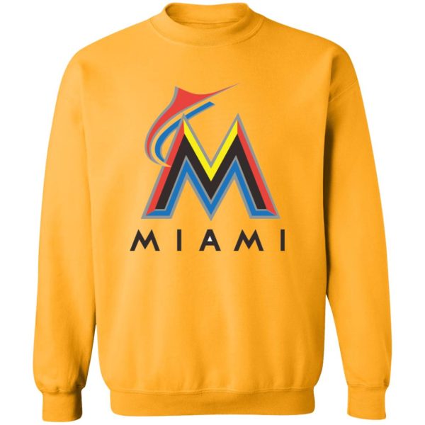 Miami Marlins Baseball  Unisex Sizing Blend Material Crewneck Pullover Sweatshirt - Image 10