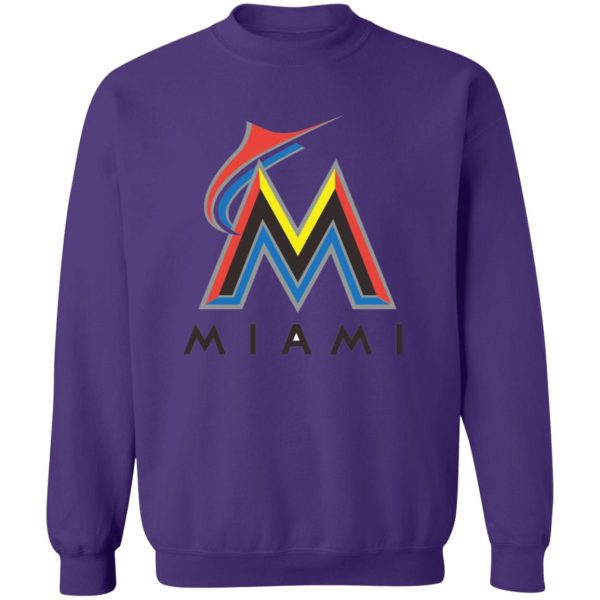 Miami Marlins Baseball  Unisex Sizing Blend Material Crewneck Pullover Sweatshirt - Image 11