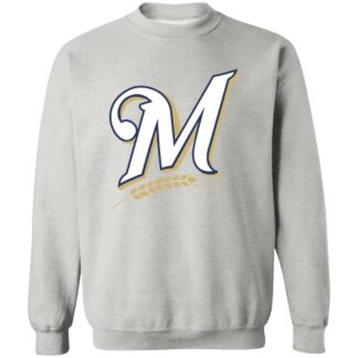 Milwaukee Brewers Baseball Unisex Sizing Blend Material Crewneck Pullover Sweatshirt