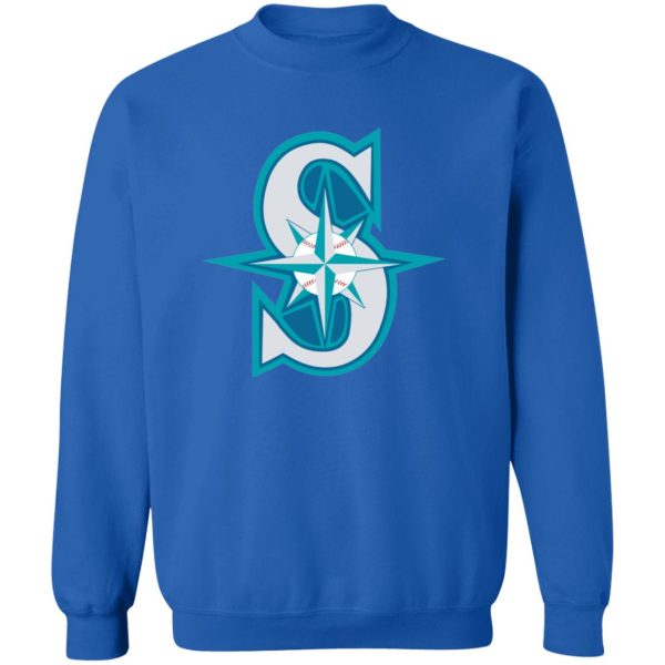 Seattle Mariners Baseball  Unisex Sizing Blend Material Crewneck Pullover Sweatshirt - Image 4