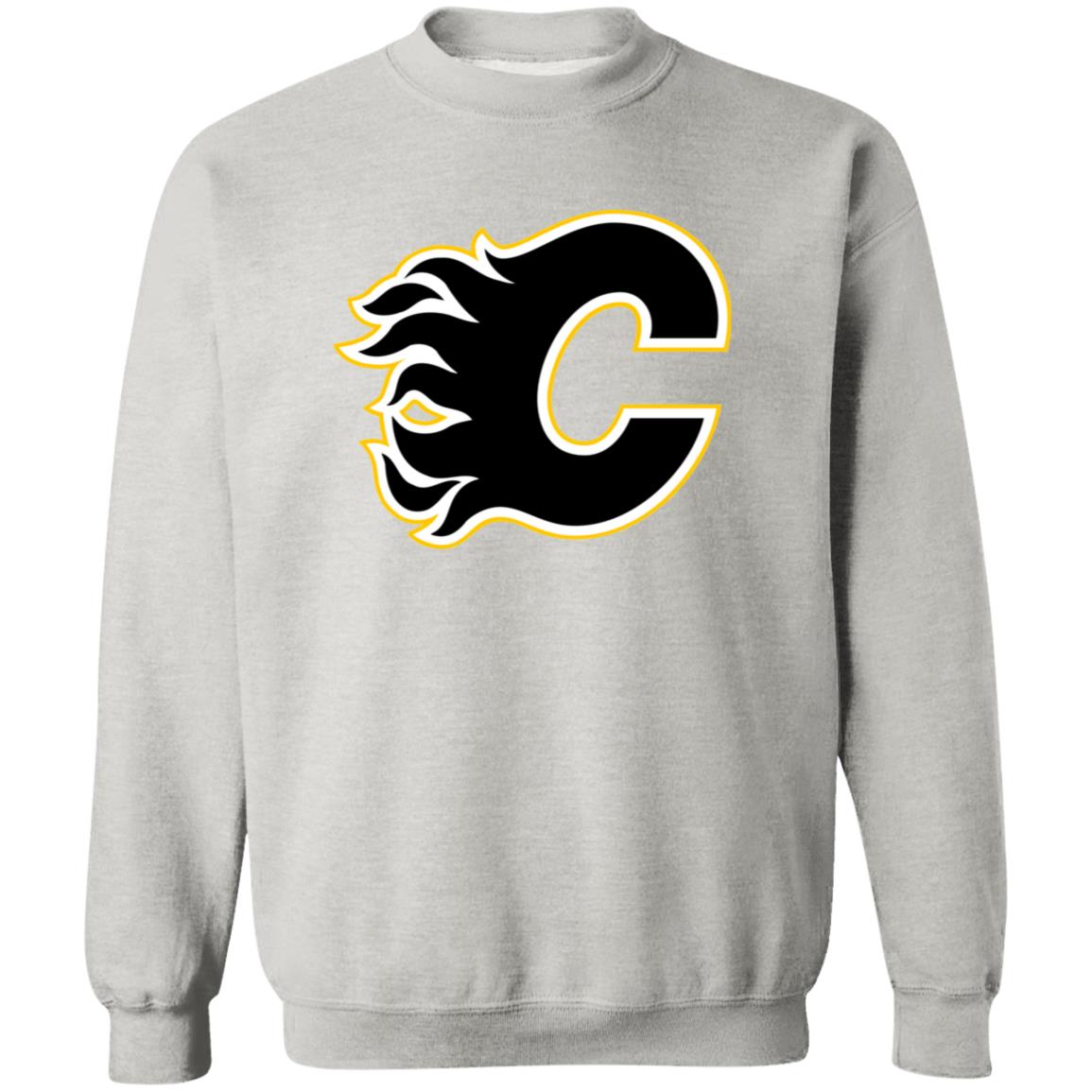 Calgary Flames Ice hockey Unisex Sizing Blend Material Crewneck Pullover Sweatshirt