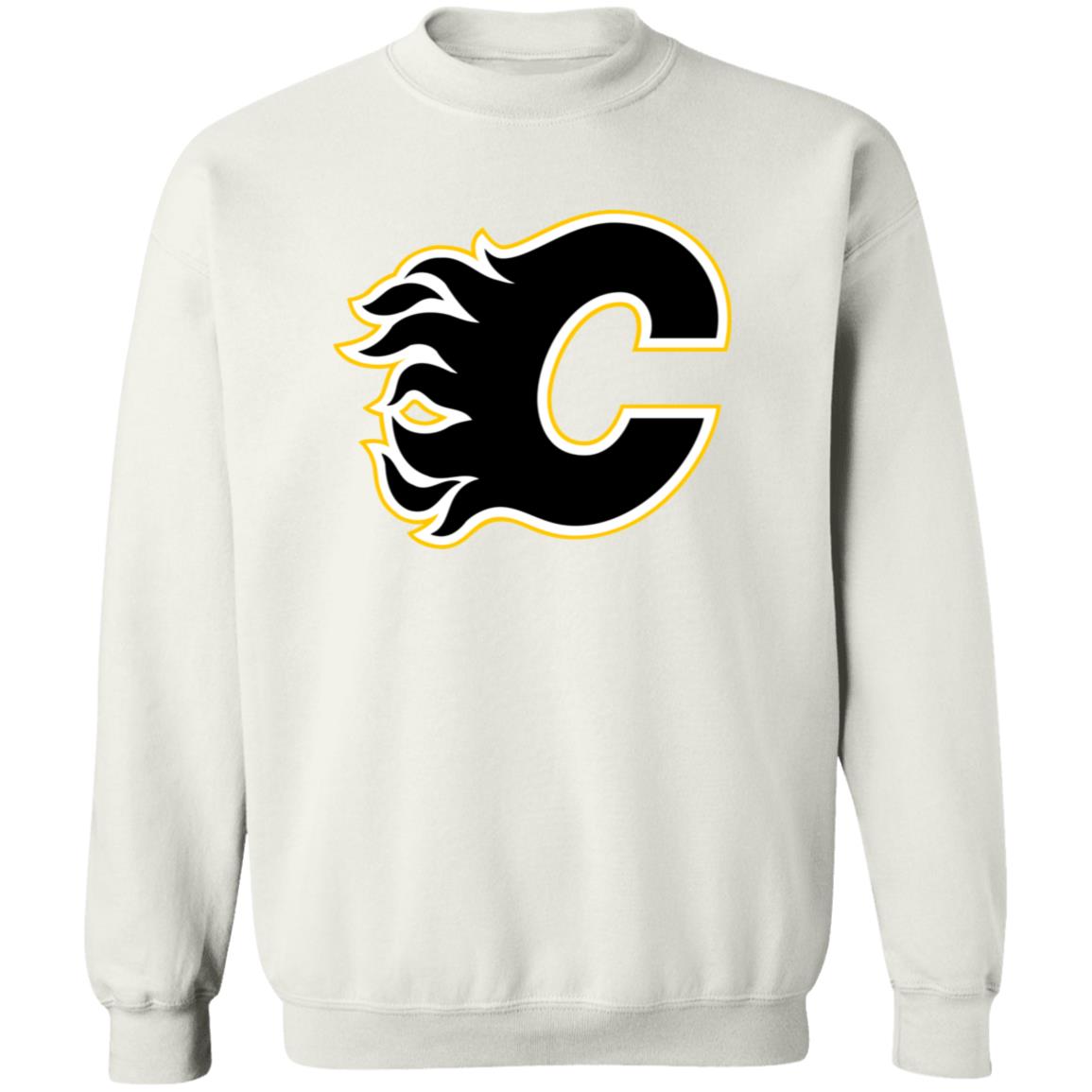 Calgary Flames Ice hockey Unisex Sizing Blend Material Crewneck Pullover Sweatshirt - Image 3