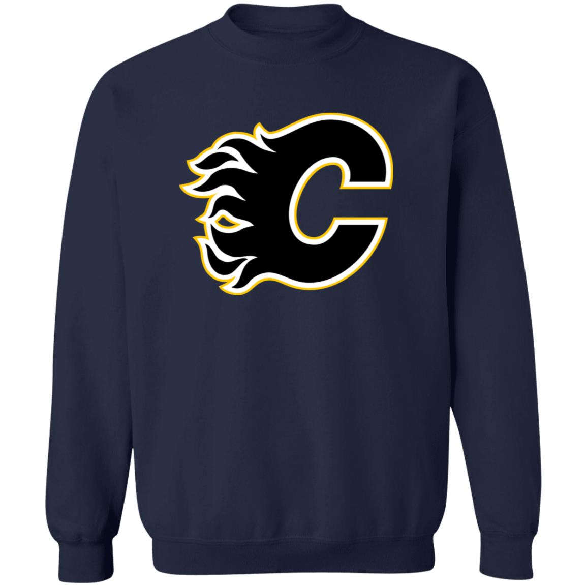 Calgary Flames Ice hockey Unisex Sizing Blend Material Crewneck Pullover Sweatshirt - Image 6