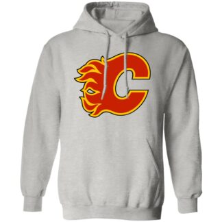 Calgary Flames Ice hockey  Unisex Sizing Blend Material Pullover Hoodie