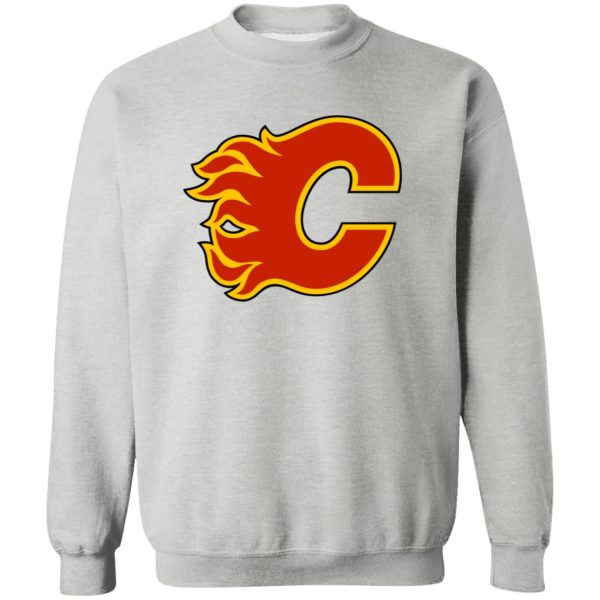 Calgary Flames Ice hockey  Unisex Sizing Blend Material Crewneck Pullover Sweatshirt - Image 2