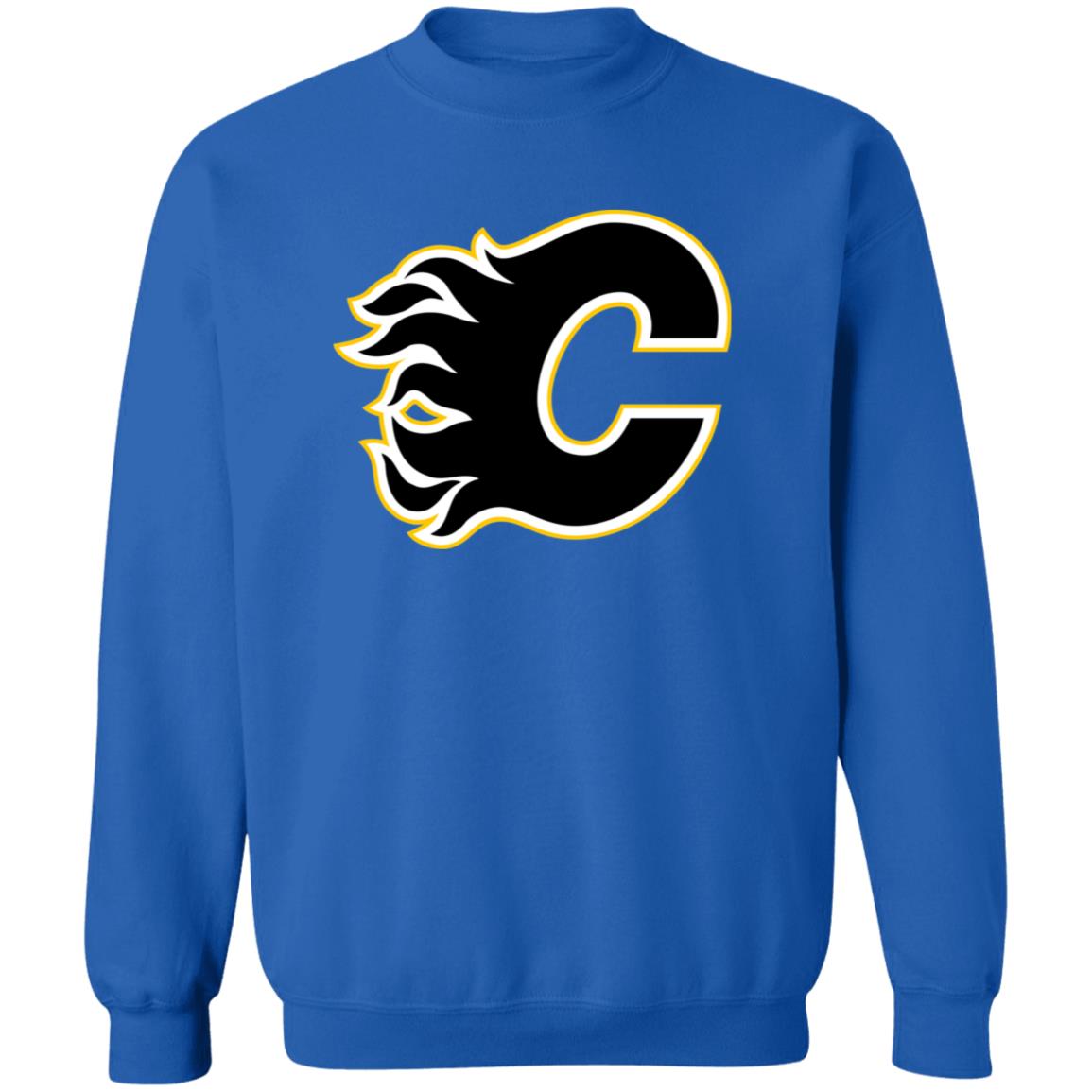 Calgary Flames Ice hockey Unisex Sizing Blend Material Crewneck Pullover Sweatshirt - Image 9