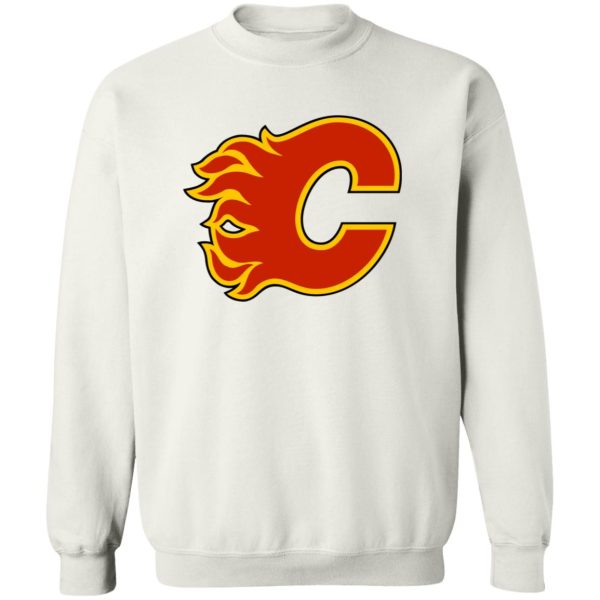 Calgary Flames Ice hockey  Unisex Sizing Blend Material Crewneck Pullover Sweatshirt - Image 3