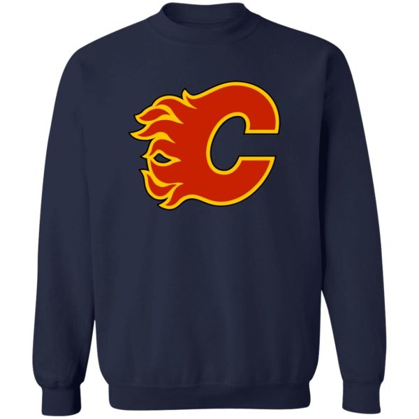 Calgary Flames Ice hockey  Unisex Sizing Blend Material Crewneck Pullover Sweatshirt - Image 6