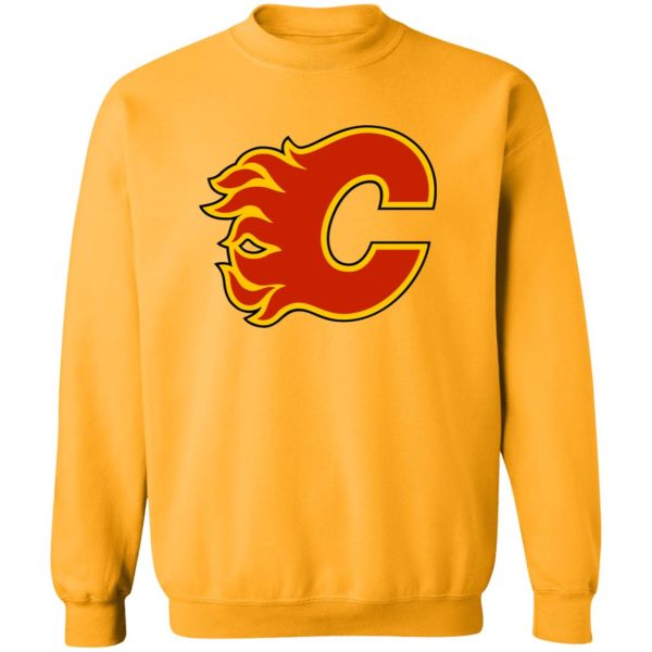 Calgary Flames Ice hockey  Unisex Sizing Blend Material Crewneck Pullover Sweatshirt - Image 10