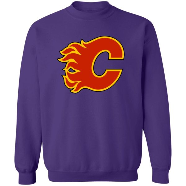 Calgary Flames Ice hockey  Unisex Sizing Blend Material Crewneck Pullover Sweatshirt - Image 11